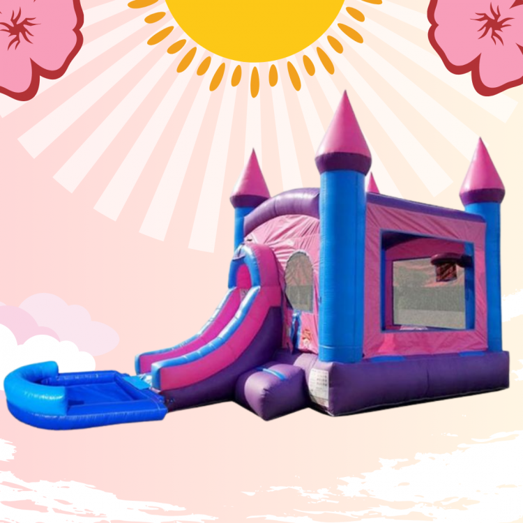 Princess Bounce House with Water Slide